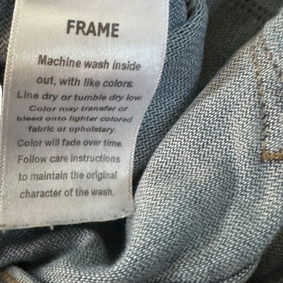 Beautifully distressed Frame Le skinny de Jenne light wash sz 0/25 - Picture 7 of 7